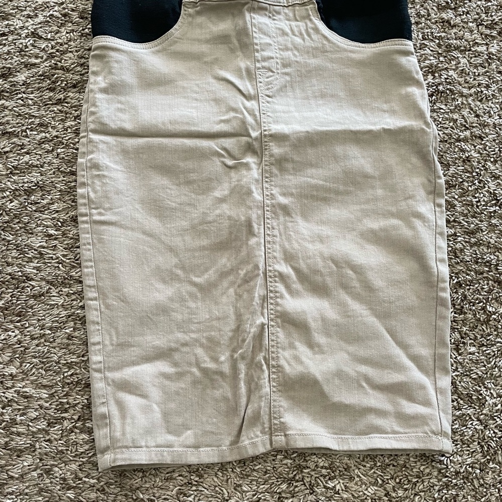 Maternity denim skirt